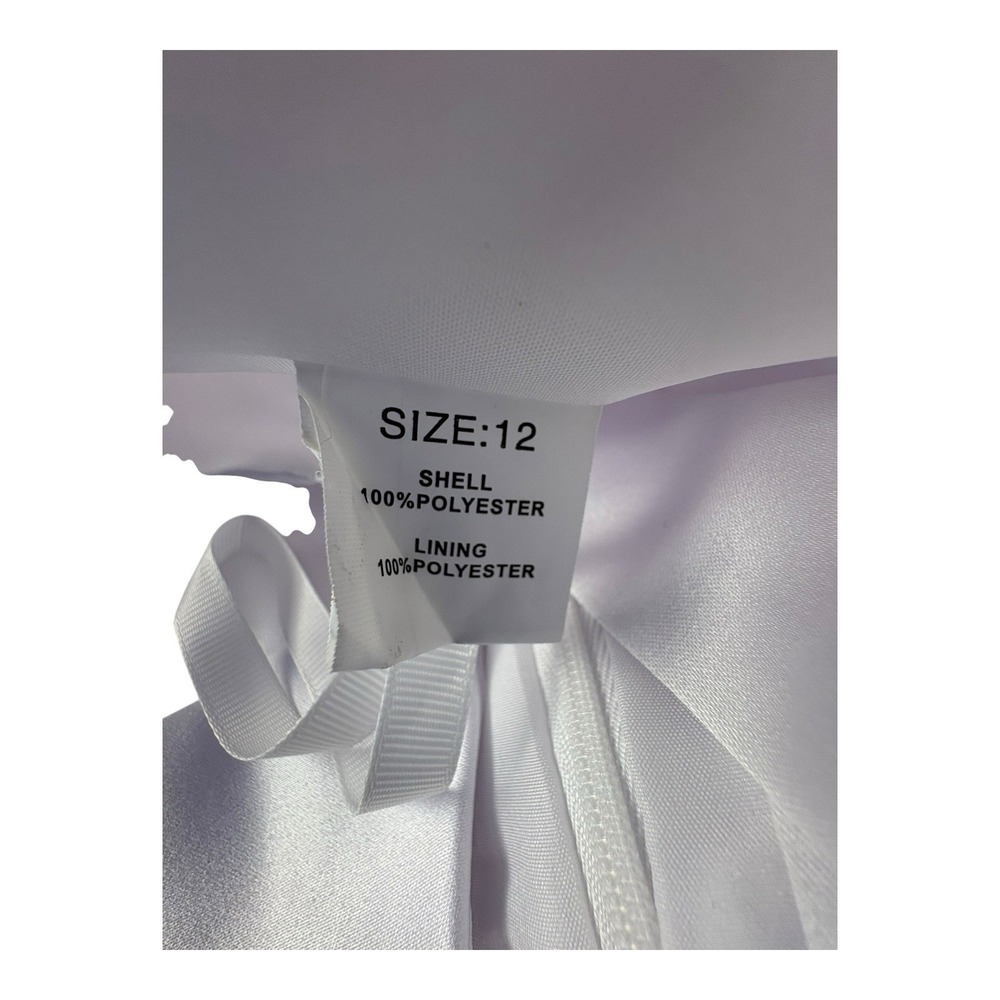Unbranded Girls White Tulle Dress Size 12 Flower‎ Girl Special Occasion - Picture 3 of 8